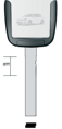 Klíč s přípravou pro čip Volkswagen HU163SU
