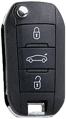 Klíč s dálkovým ovladačem Citroen, Peugeot