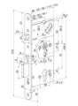 Samozamykací zámek ABLOY EL160 schéma