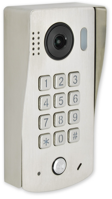 Domovní video telefon V-line povrchová exteriérová 1 tlačítková jednotka s fisheye kamerou a mechanickou klávesnicí