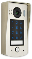 Domovní video telefon V-line povrchová exteriérová 1 tlačítková jednotka s fisheye kamerou a dotykovou klávesnicí