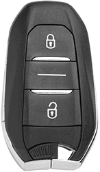 Kompletní autoklíč s dálkovým ovládáním Citroën / Opel / Peugeot (2 tlačítka, bezkontaktní) 