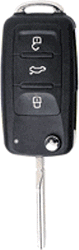 Kompletní autoklíč s dálkovým ovládáním Seat / Škoda / VW (3 tlačítka)