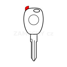 Klíč s přípravou pro čip Mazda