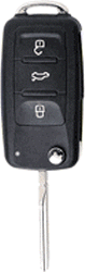 Klíč s dálkovým ovladačem Škoda, VW, Seat 3 tlačítka