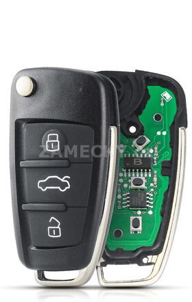 Klíč s dálkovým ovladačem Audi 3 tlačítka
