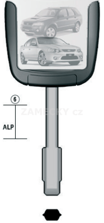 Klíč s přípravou pro čip Mazda FD3U