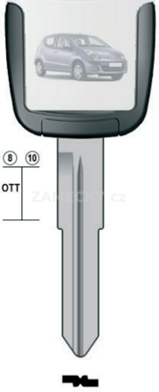 Klíč s přípravou pro čip Suzuki SU20U
