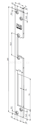 EL002454 Montážní lišta dlouhá k otevírači Fab 16