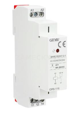 Relé GEYA DIN 12V AC/DC /230V