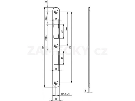 Protiplech pro mechanické zámky ABLOY N6001