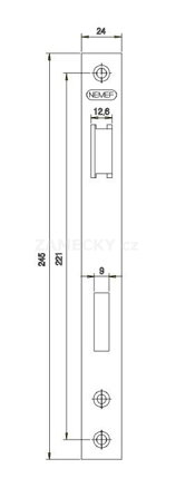 Protiplech pro mechanické zámky NEMEF P9600/17