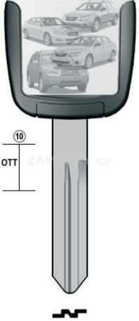 Klíč s přípravou pro čip Subaru SUB2U