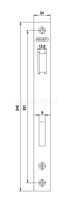 Protiplech pro mechanické zámky NEMEF P9600/17